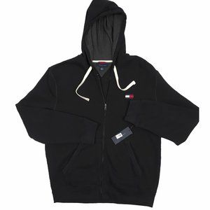 NEW Vintage Tommy Hilfiger Hoodie Sweatshirt! Black With Big Tommy Flag Heavier